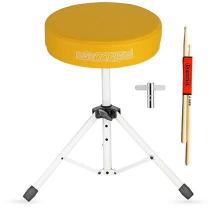 5Core Drum Throne Adjustable Guitar Stool Padded Drummer Seat for Adults & Kids